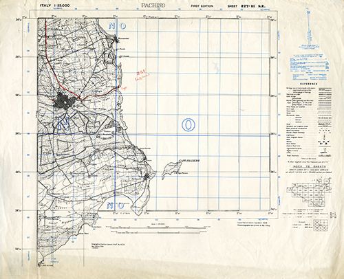 GSGS 4228 1:25,000 Pachino Sheet 277 III SE