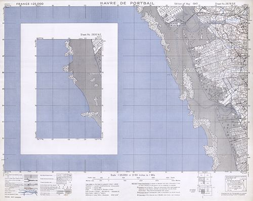 GSGS 4347 1:25,000 Havre de Portbail Sheet 28/18 SE