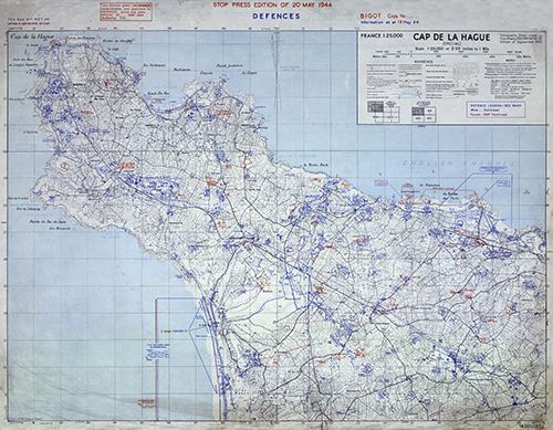 GSGS 4347 1:25,000 Cap de la Hague Sheet 28/22 NE/NW/SE/SW