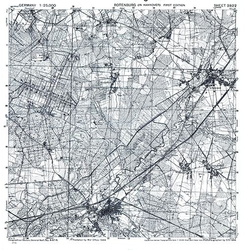 GSGS 4414 1:25,000 Rotenburg Sheet 2822