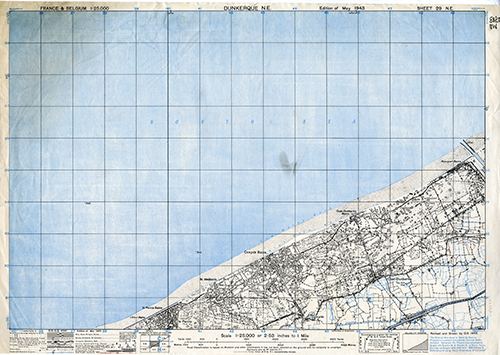 GSGS 4041 1:25,000 Dunkerque NE Sheet 29 NE