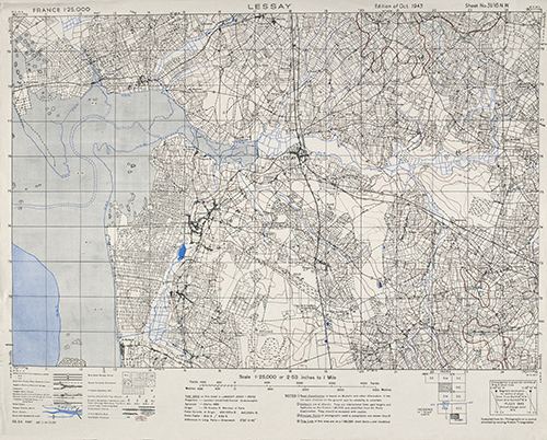 GSGS 4347 1:25,000 Lessay Sheet 31/16 NW