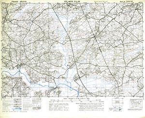 GSGS 4347 1:25,000 St Mere Eglise Sheet 31/18 NE