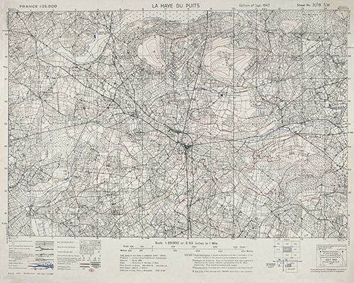 GSGS 4347 1:25,000 La Haye du Poits Sheet 31/18 SW