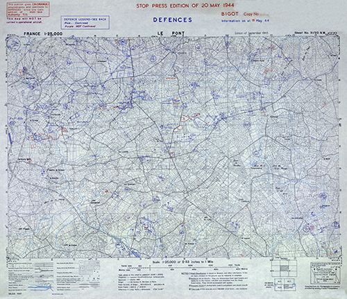 GSGS 4347 1:25,000 Le Pont Sheet 31/20 NW