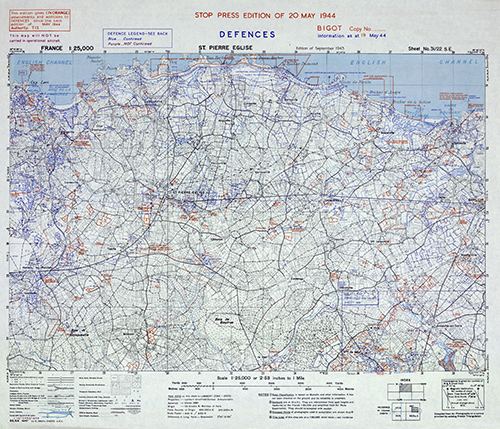 GSGS 4347 1:25,000 St Pierre Eglise 31/22 SE