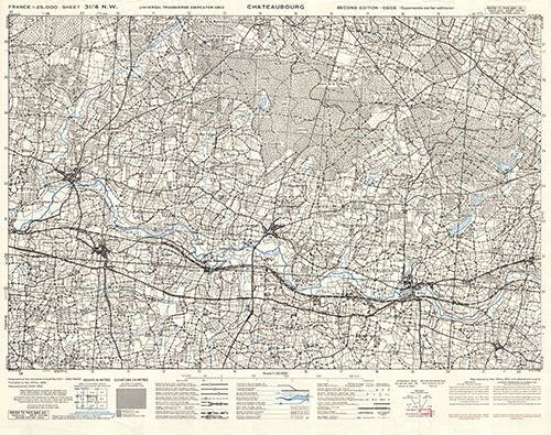 GSGS 4347 1:25,000 Chateaubourg Sheet 31/04 NW (UTM Grid)