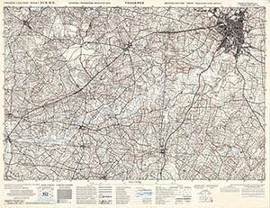 GSGS 4347 1:25,000 Fougeres Sheet 31/06 NE (UTM Grid)