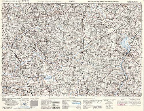 GSGS 4347 1:25,000 Livre Sheet 31/06 SE (UTM Grid)