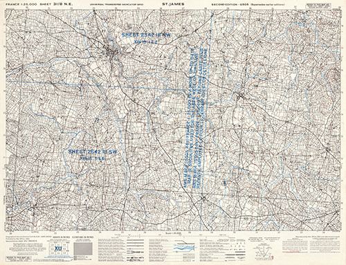 GSGS 4347 1:25,000 St James Sheet 31/08 NE (UTM Grid)