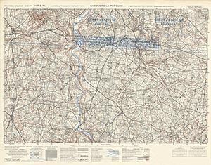 GSGS 4347 1:25,000 Bazouges La Perouse Sheet 31/08 SW (UTM Grid)