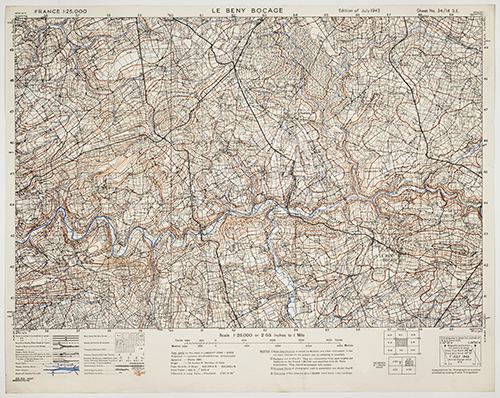 GSGS 4347 1:25,000 Le Beny Bocage v2 Sheet 34/14 SE