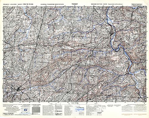 GSGS 4347 1:25,000 Tessy Sheet 34/14 SW (UTM Grid)