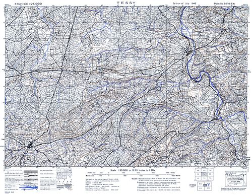 GSGS 4347 1:25,000 Tessy Sheet v2 34/14 SW