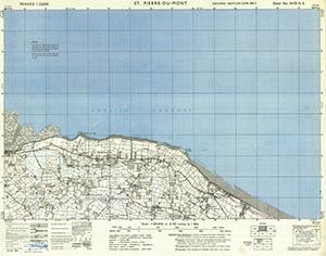 GSGS 4347 1:25,000 St Pierre du Mont Sheet 34/18 NE