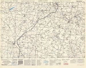 GSGS 4347 1:25,000 Cosse le Vivien Sheet 34/02 NE (UTM Grid)