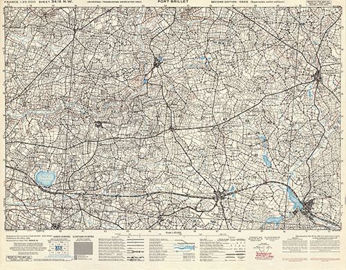 GSGS 4347 1:25,000 Port Brille Sheet 34/04 NW (UTM Grid)