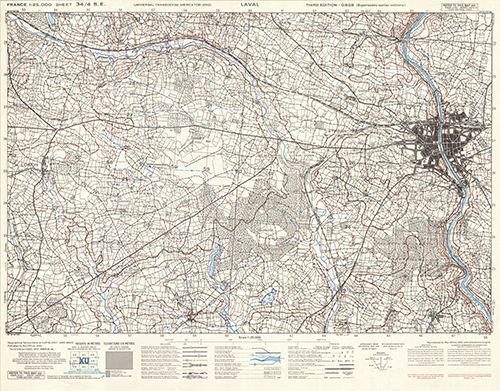 GSGS 4347 1:25,000 Laval Sheet 34/04 SE (UTM Grid)
