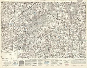 GSGS 4347 1:25,000 Le Pertre Sheet 34/04 SW (UTM Grid)