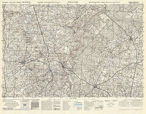 GSGS 4347 1:25,000 Chailland Sheet 34/06 SE (UTM Grid)