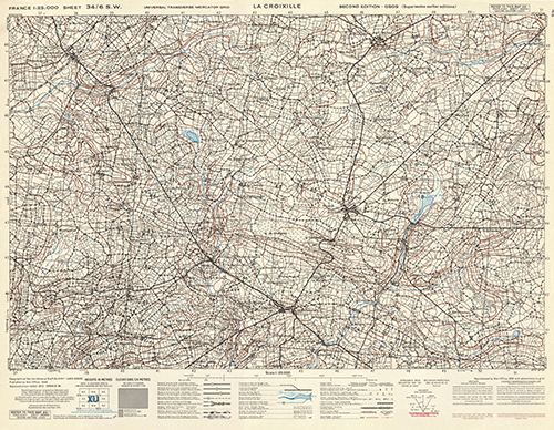 GSGS 4347 1:25,000 La Croixille Sheet 34/06 SW (UTM Grid)