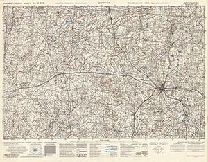 GSGS 4347 1:25,000 Gorron Sheet 34/08 SE (UTM Grid)