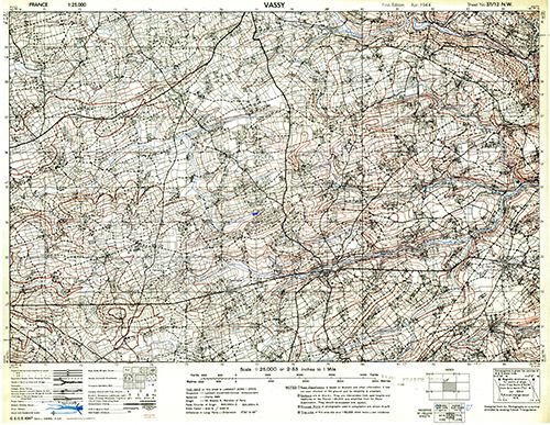GSGS 4347 1:25,000 Vassy v2 Sheet 37/12 NW
