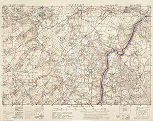 GSGS 4347 1:25,000 Evrecy Sheet 37/14 NE