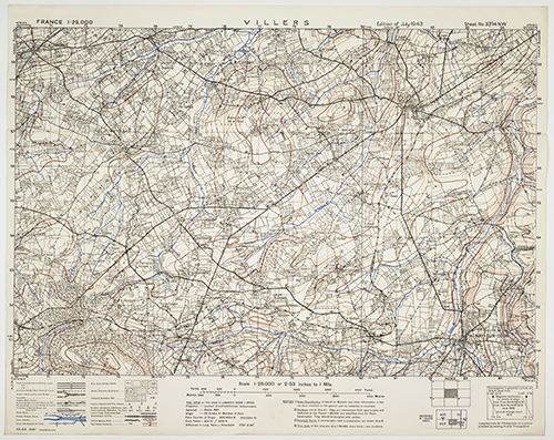 GSGS 4347 1:25,000 Villers Sheet 37/14 NW