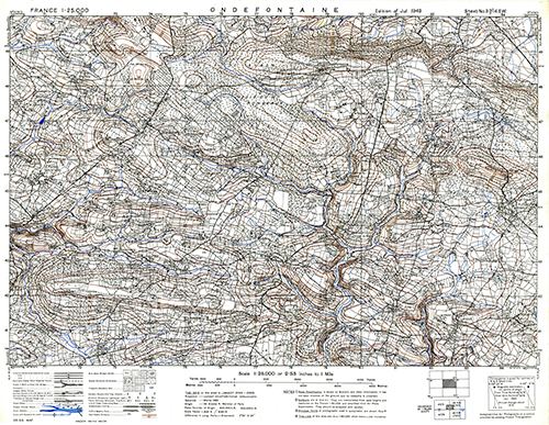 GSGS 4347 1:25,000 Ondefontaine v2 Sheet 37/14 SW