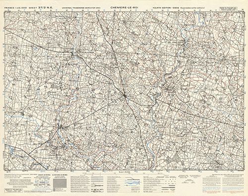 GSGS 4347 1:25,000 Chemire le Roi Sheet 37/02 NE (UTM Grid)