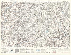 GSGS 4347 1:25,000 Montsurs Sheet 37/04 NW (UTM Grid)