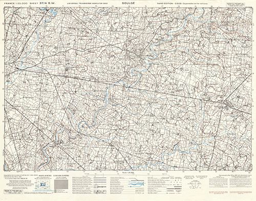 GSGS 4347 1:25,000 Soulge Sheet 37/04 SW (UTM Grid)