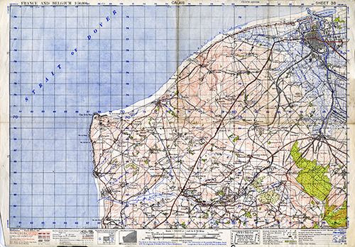 GSGS 4040 1:50,000 Calais Sheet 38
