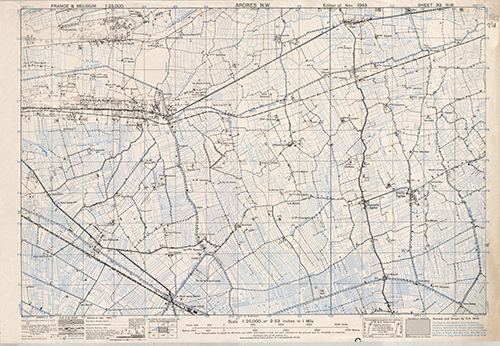 GSGS 4041 1:25,000 Ardres NW Sheet 39 NW