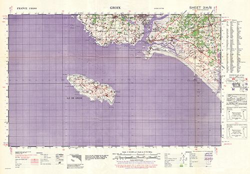 GSGS 4250 1:50,000 Groix v2 Sheet 3H6