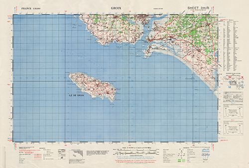 GSGS 4250 1:50,000 Groix Sheet 3H6