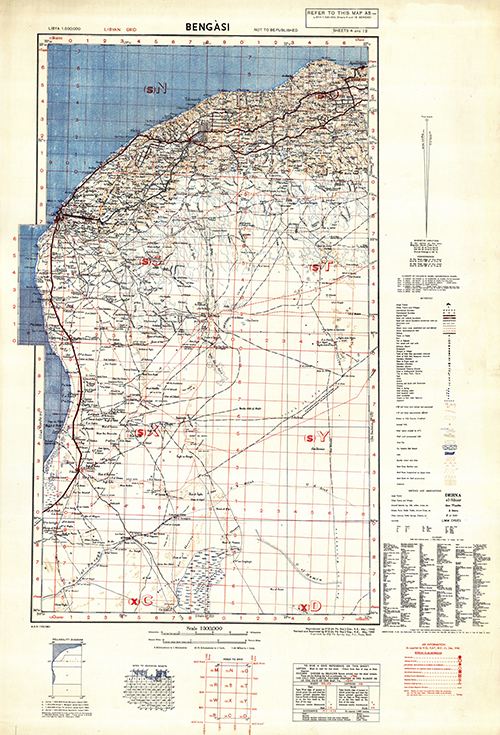 GSGS 4231 1:500,000 Bengasi Sheets 4 and 12