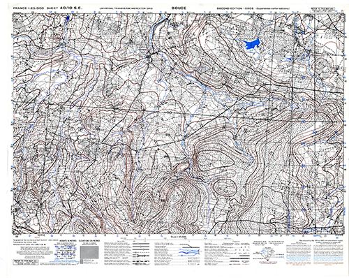 GSGS 4347 1:25,000 Bouce Sheet 40/10 SE (UTM Grid)