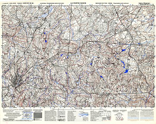 GSGS 4347 1:25,000 La Ferte Mace Sheet 40/10 SW (UTM Grid)