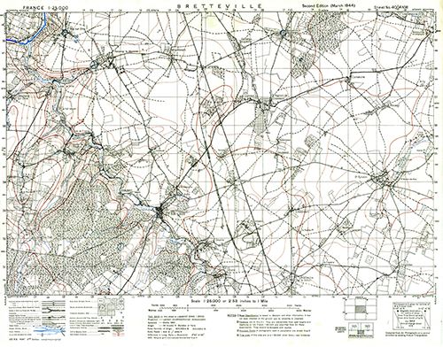 GSGS 4347 1:25,000 Bretteville Sheet 40/14 NW