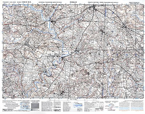 GSGS 4347 1:25,000 Conlie Sheet 40/04 SE (UTM Grid)