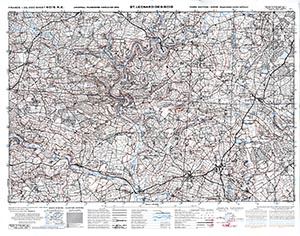 GSGS 4347 1:25,000 St Leonard des Bois Sheet 40/06 NE (UTM Grid)