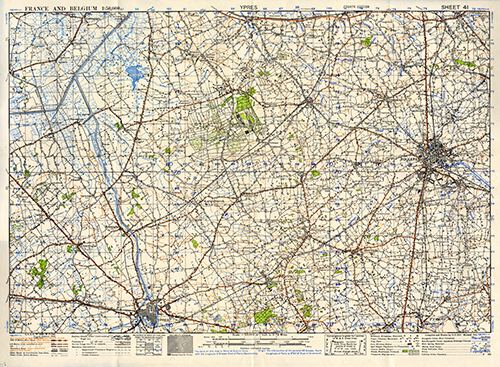 GSGS 4040 1:50,000 Ypres Sheet 41