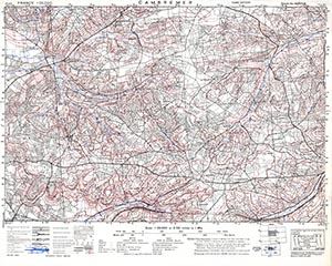 GSGS 4347 1:25,000 Cambremer Sheet 43/16 SW