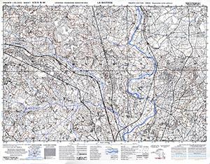 Browse GSGS 4347 1:25,000 La Bazoge Sheet 43/04 SW (UTM Grid)