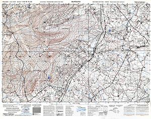 GSGS 4347 1:25,000 Bursard Sheet 43/08 NW (UTM Grid)