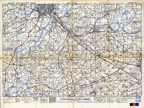 GSGS 4040 1:50,000 Wetteren Sheet 43