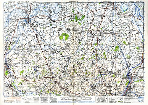 GSGS 4040 1:50,000 Termonde Sheet 44