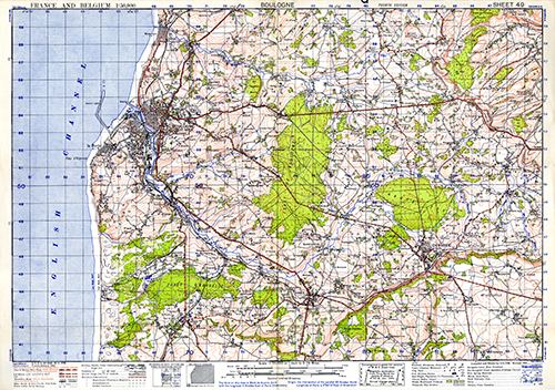 GSGS 4040 1:50,000 Boulogne Sheet 49